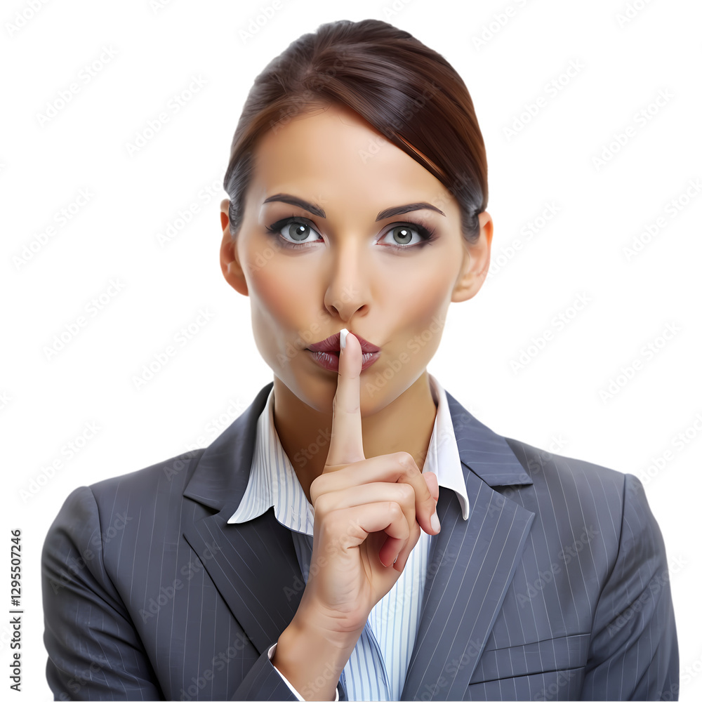 Secrecy, Silence, Discretion on transparent background Secrecy, Silence, Discretion on transparent background