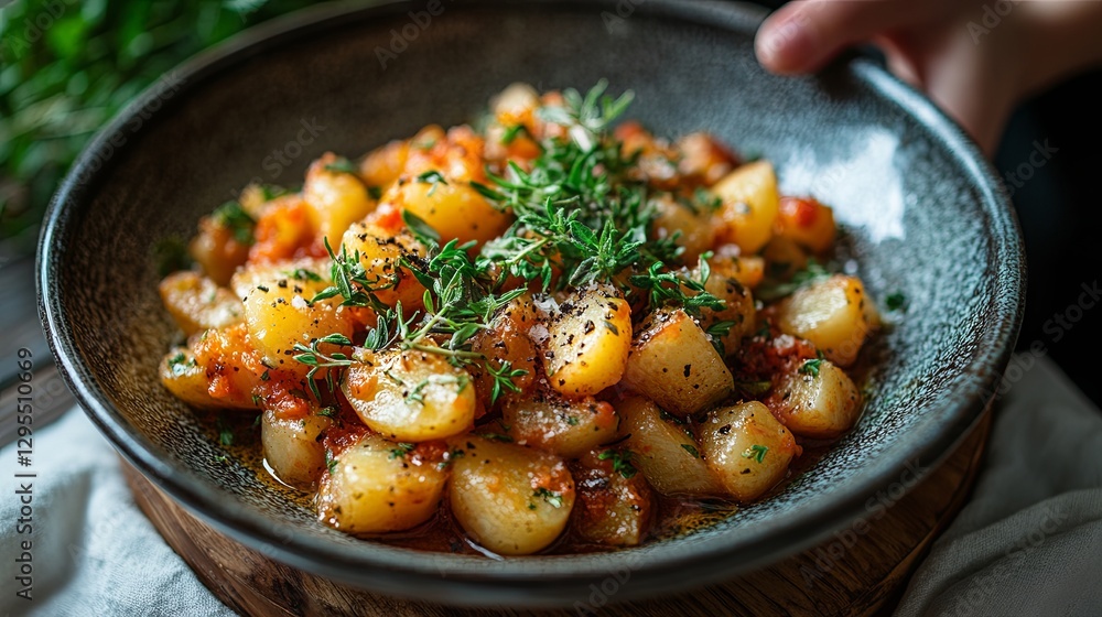 Greek potatoes with herbal Greek potatoes with herbal