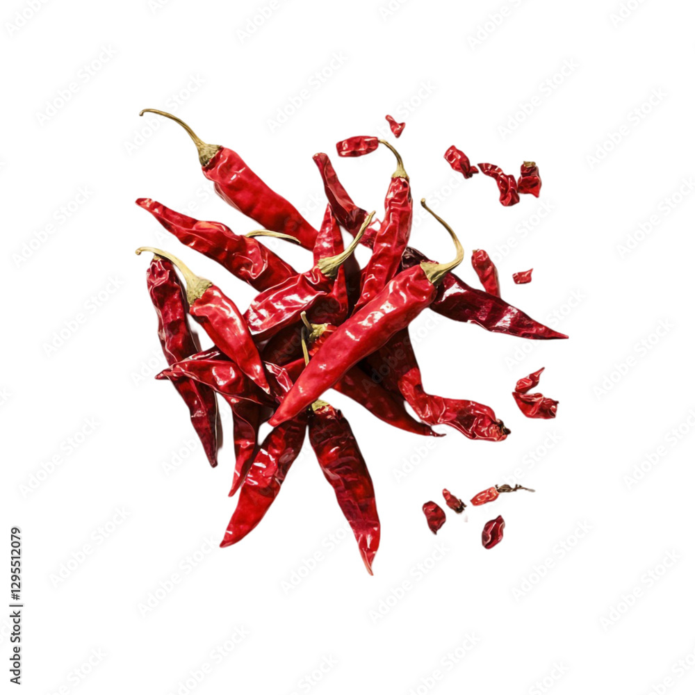 Dried Red Chili Peppers Spicy Food Ingredient, Dried Red Chili Peppers Spicy Food Ingredient,