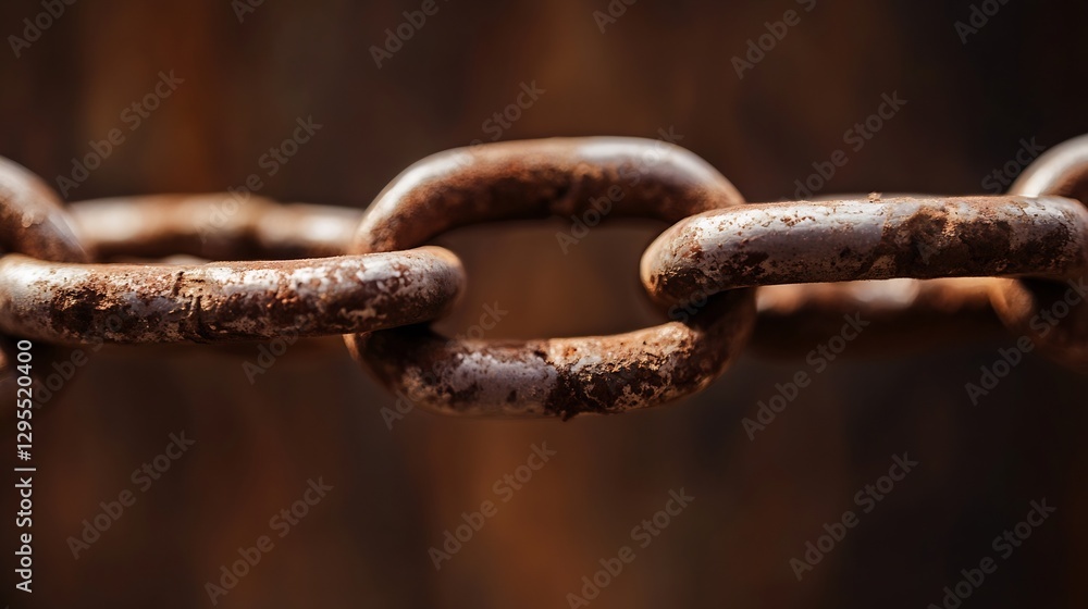 Close Up of Rusty Chains Linked Together with a Blurred Background : Generative AI Close Up of Rusty Chains Linked Together with a Blurred Background : Generative AI