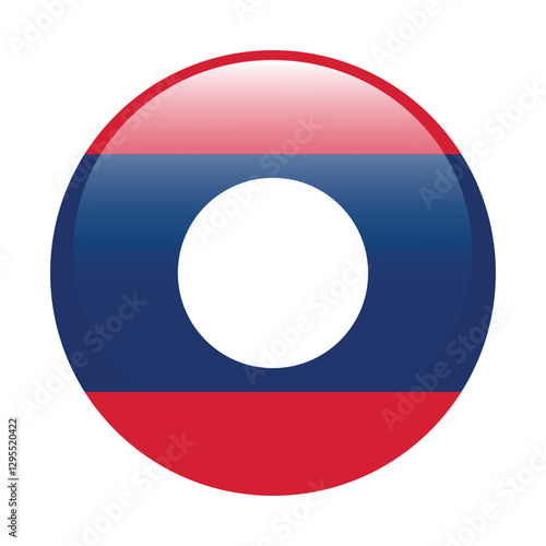 Laos circle flag logo icon digital vector illustration