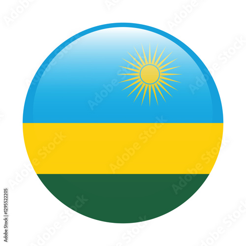 Free Download Rwanda flag circle icon vector illustration - GFXLoad