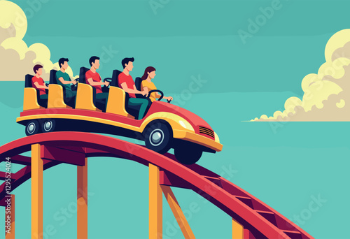 Roller Coaster Performing Loop