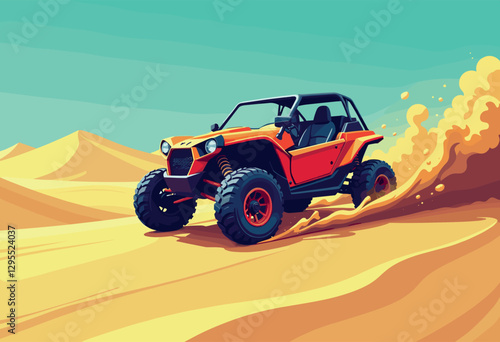 Off-Road Buggy Racing in Desert photo