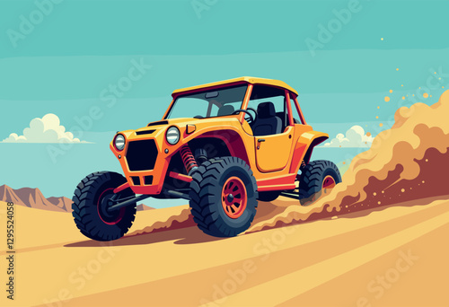 Off-Road Buggy Racing in Desert