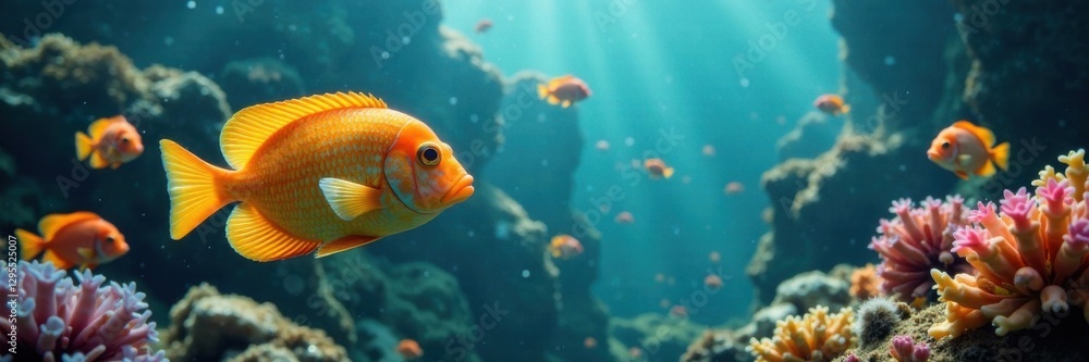 School of colorful fish swimming, sea animals, marine life, aquatic life School of colorful fish swimming, sea animals, marine life, aquatic life