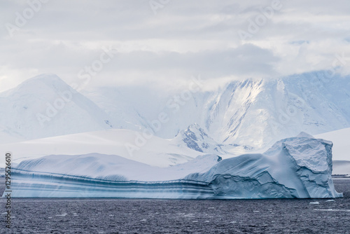 Icebergs and Glaciers align the coast of the Antarctic peninsula, and its many islands. Image taken near the entrance of the Lemaire Channel