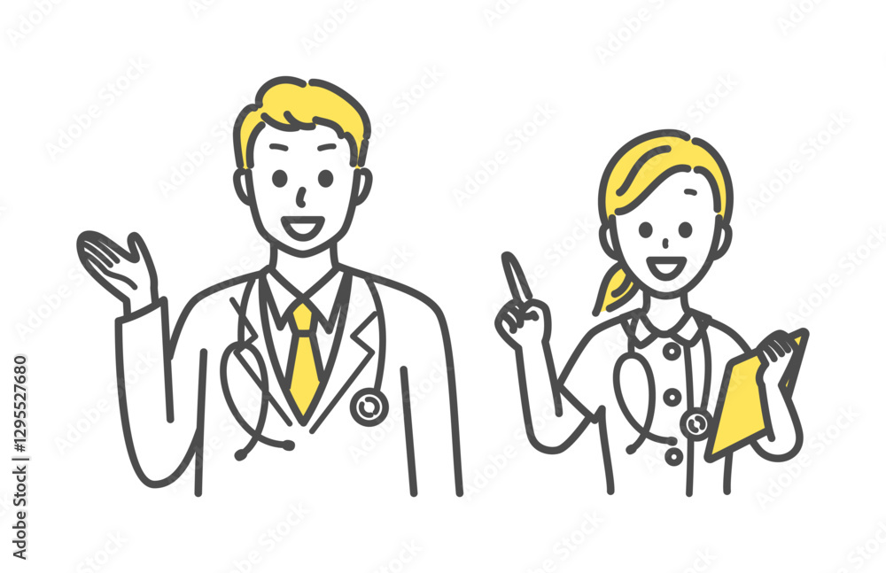 illustration set of medical staff illustration set of medical staff