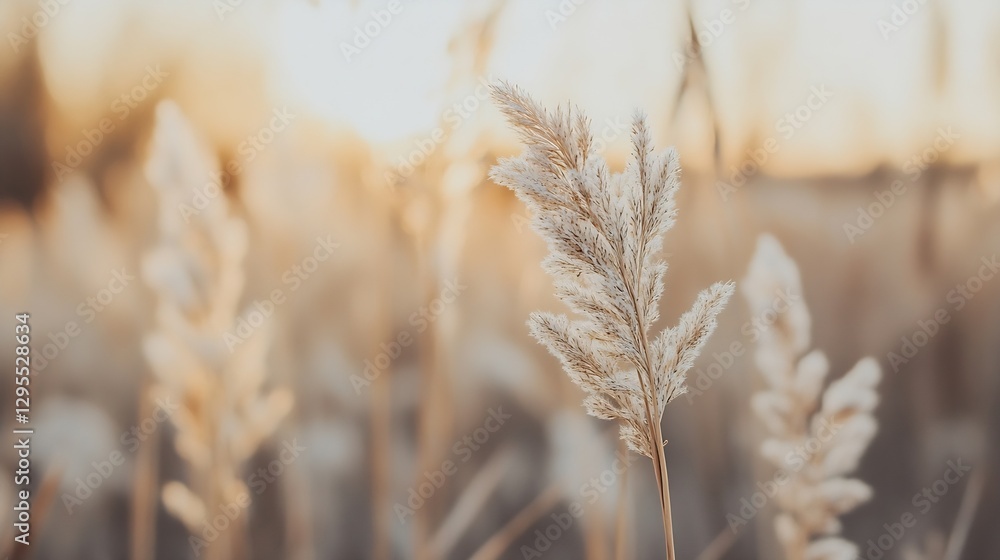 Close Up of Golden Grasses Glimmering Under Soft Evening Light in a Natural Setting : Generative AI Close Up of Golden Grasses Glimmering Under Soft Evening Light in a Natural Setting : Generative AI