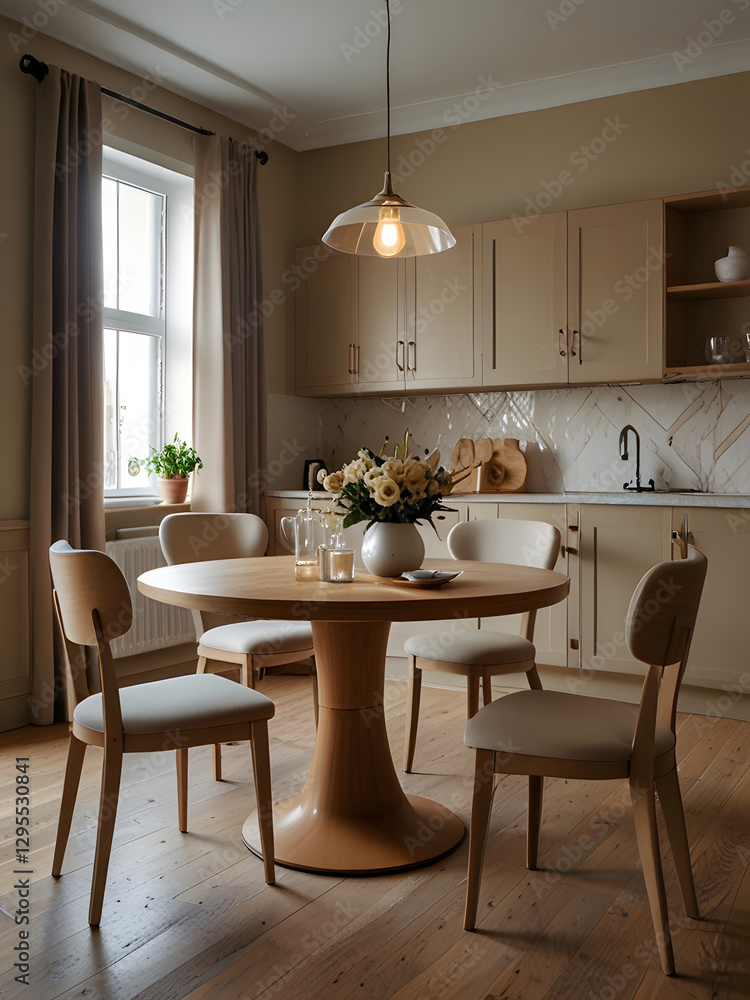 dining table in modern dining room white and beige tones dining table in modern dining room white and beige tones
