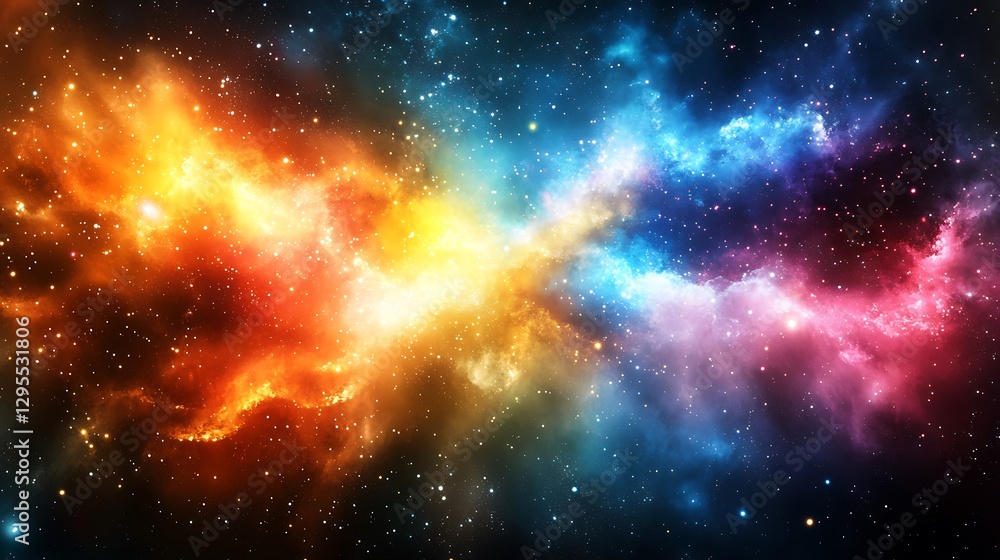 Fototapeta premium Cosmic Nebula, Star Clusters in Deep Space. Sci-Fi use