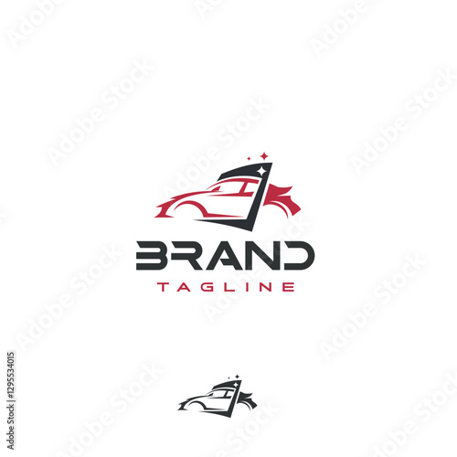 Auto glass installation workshop car repair hire taxi tuning vector logo