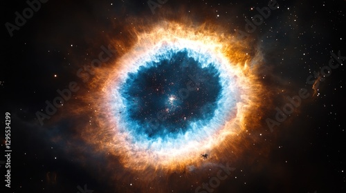 Majestic eye of the heavens showing stellar remnants and gases