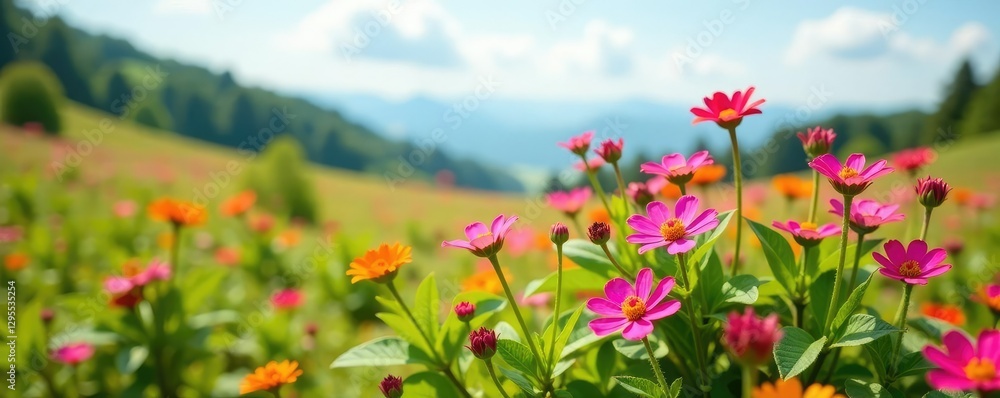 Anagiraceae bush with flowers in a meadow landscape, anagiraceae, flowers Anagiraceae bush with flowers in a meadow landscape, anagiraceae, flowers