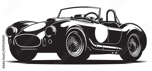 Classic Shelby Cobra Sports Car Vector Illustration for Automotive Enthusiasts