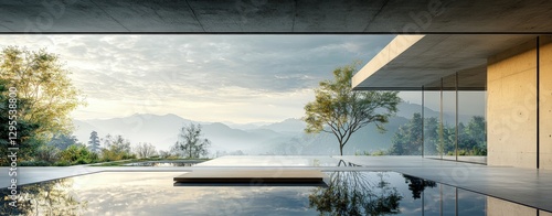 Minimalist Modern House with Stunning Mountain View and Infinity Pool