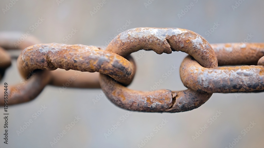 Close Up of Rusty Metal Chains Against a Blurred Background Symbolizing Strength and Resilience : Generative AI Close Up of Rusty Metal Chains Against a Blurred Background Symbolizing Strength and Resilience : Generative AI