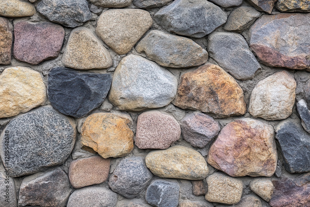 Colorful river rocks wall texture background Colorful river rocks wall texture background