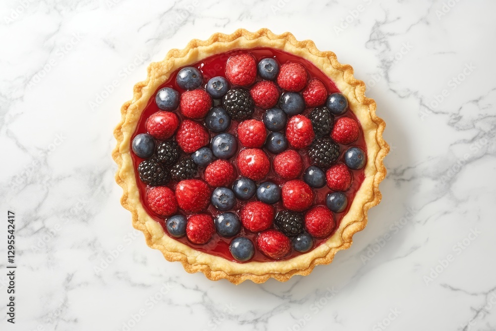 Fresh Berry Tart with Red Raspberries, Blueberries and Blackberries Fresh Berry Tart with Red Raspberries, Blueberries and Blackberries