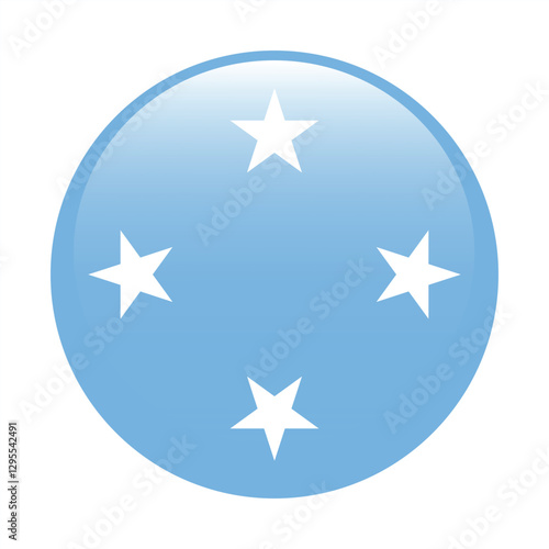 Micronesia flag circle icon vector illustration design