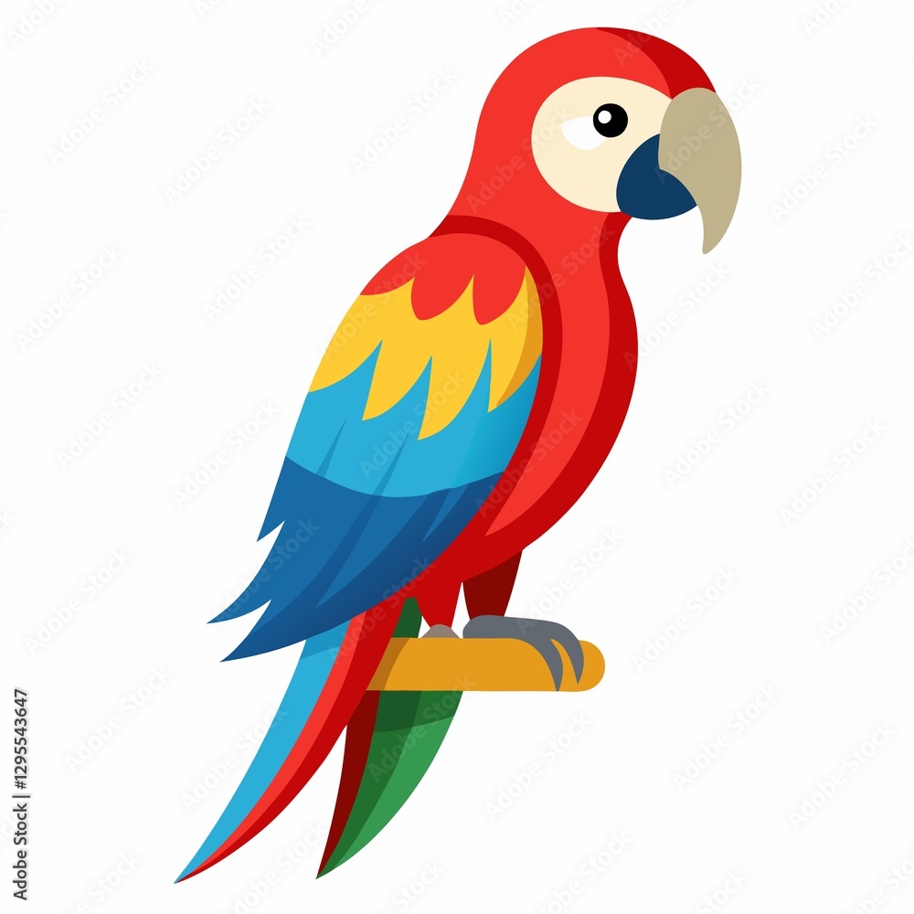 Fototapeta premium parrot illustration on white background
