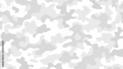 Obraz na płótnie White camo pattern with various shades of gray and white in an abstract, irregular design. w salonie