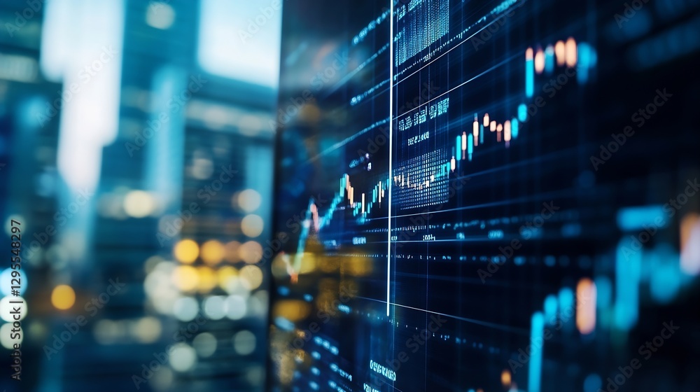 Dynamic Stock Market Data Visualization with Charts and Digital Elements : Generative AI Dynamic Stock Market Data Visualization with Charts and Digital Elements : Generative AI