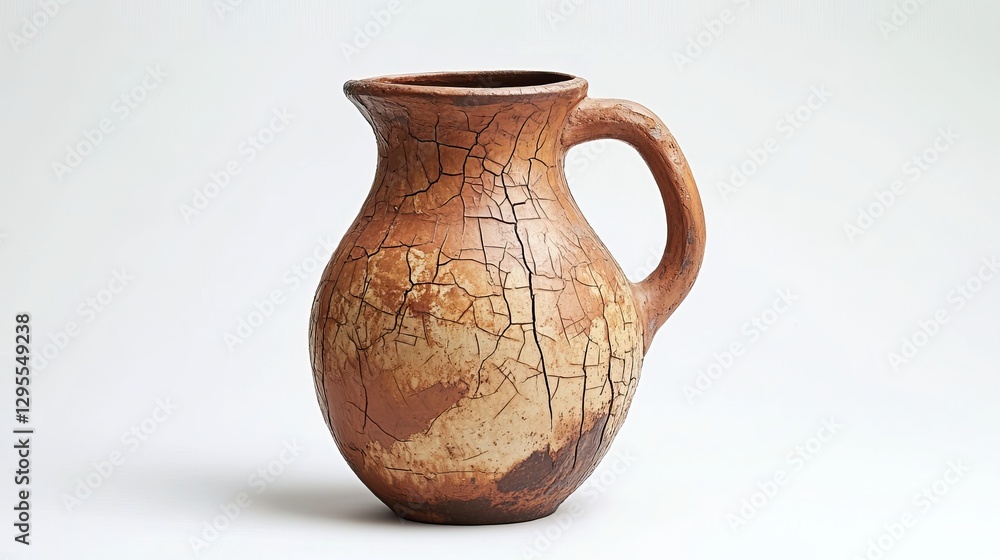 Artisan Crafted Clay Pitcher with Unique Texture Artisan Crafted Clay Pitcher with Unique Texture