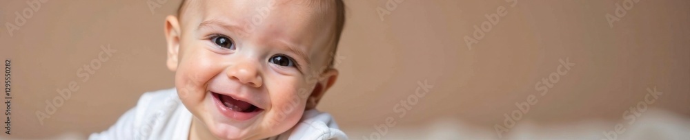 Tiny infant with rounded face and sweet smile, nursery decor, cute baby, baby photography Tiny infant with rounded face and sweet smile, nursery decor, cute baby, baby photography