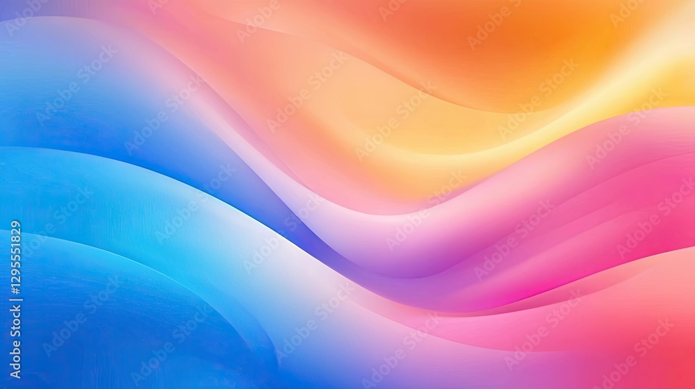 Obraz premium Abstract colorful wavy gradient background design