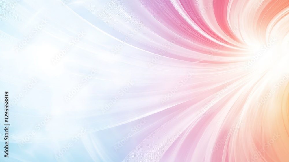 Obraz premium Abstract Pastel Swirls Radiating Light and Color