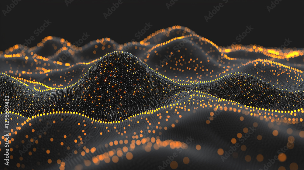 Abstract Glowing Data Wave Design Abstract Glowing Data Wave Design