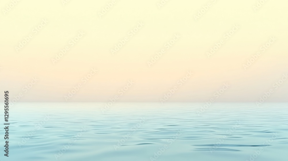 Fototapeta premium Serene Calm Water Under a Pale Sky