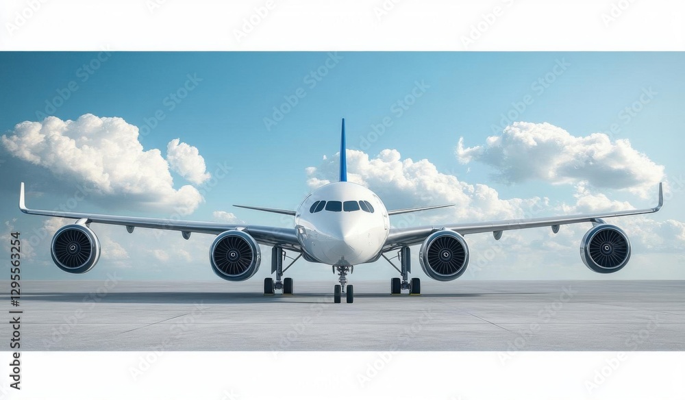 Naklejka premium a large white airplane