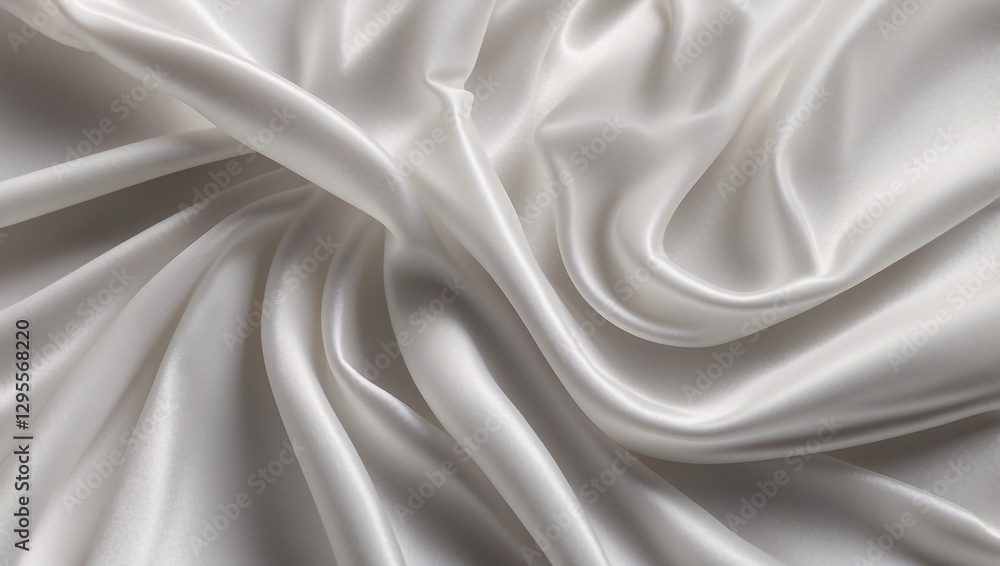 Fototapeta premium Silk-Like Soft Texture in Pure White