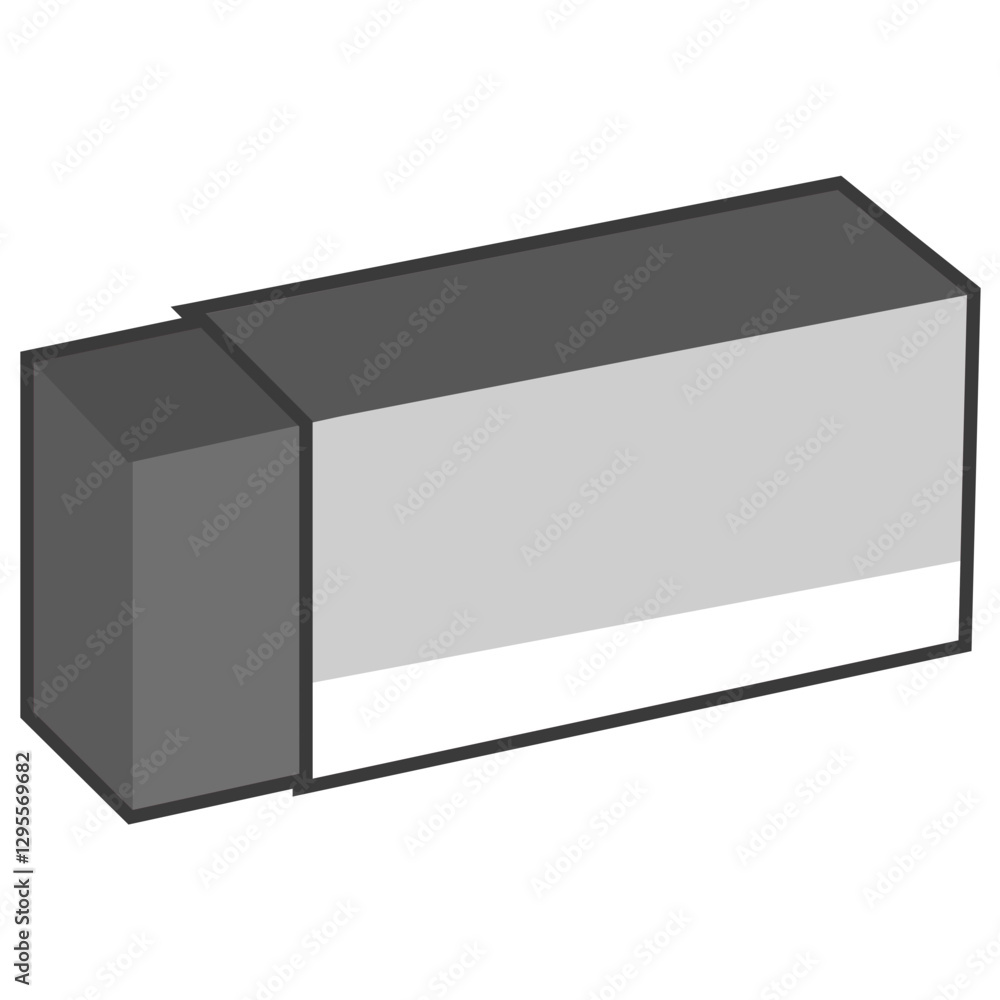 Eraser illustration with line Eraser illustration with line