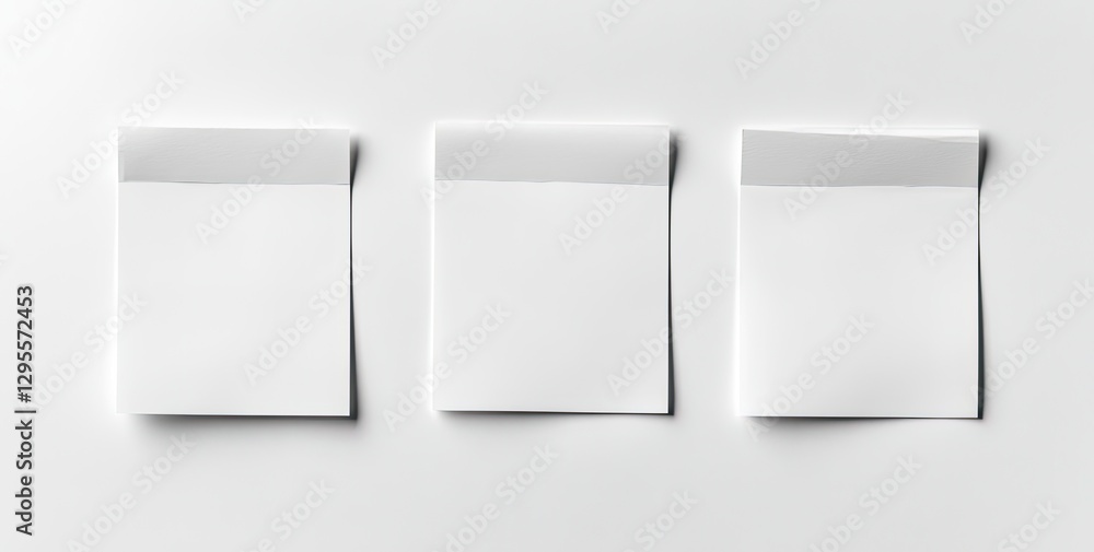 Three blank sticky notes on white background (3) Three blank sticky notes on white background (3)