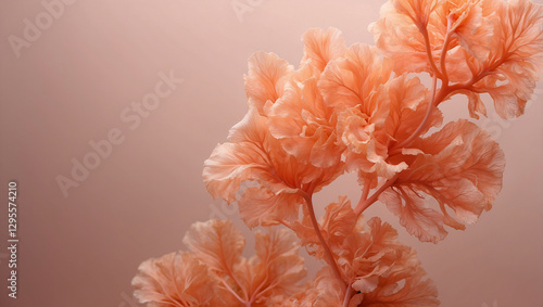 Warm Peach Fading into Soft Coral Pink, Delicate and Inviting
