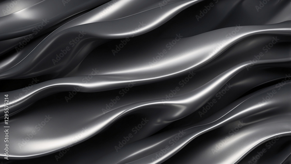Fototapeta premium Dark Graphite Gray Transitioning into Metallic Silver Gradient, Modern and Professional