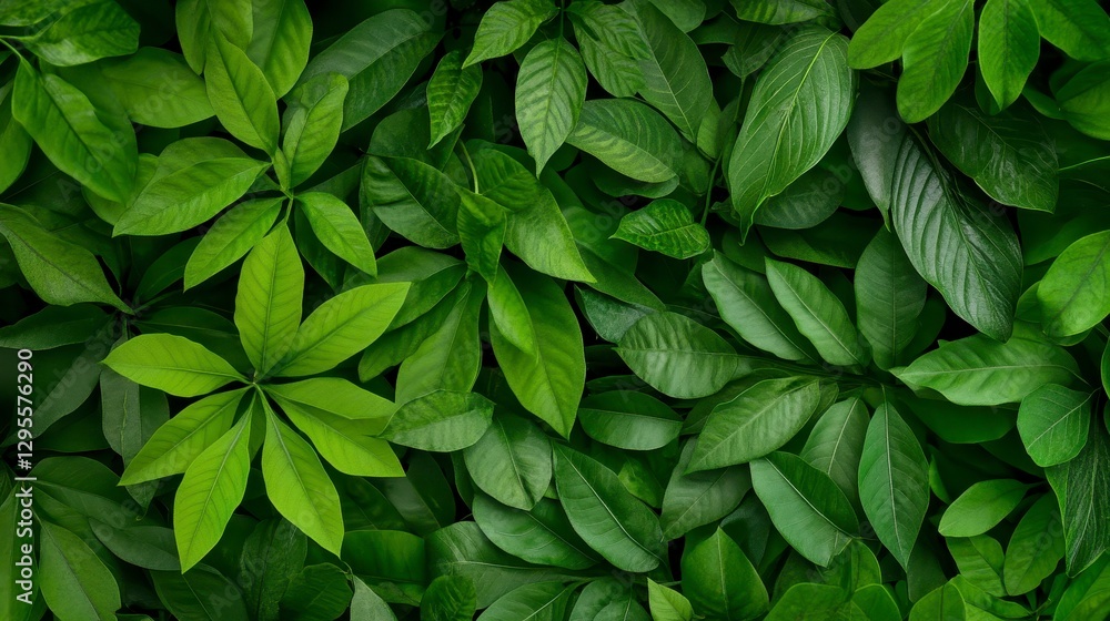 Lush Green Leaves Background for Nature and Botany Themes Lush Green Leaves Background for Nature and Botany Themes
