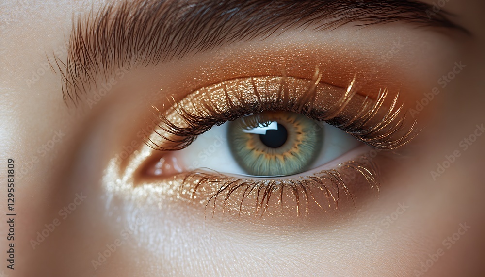 Fototapeta premium Closeup eye makeup artistry
