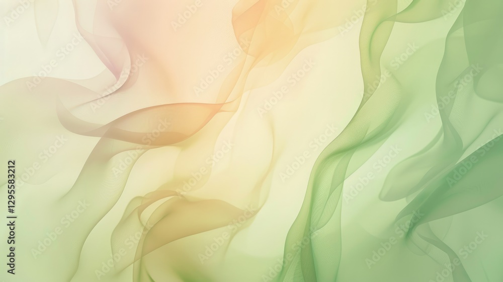 Abstract soft pastel wave pattern in beige and green tones. Digital background for art design. Background image of green and brown with floating and flowing wave pattern and soft pastel color. AIG51. Abstract soft pastel wave pattern in beige and green tones. Digital background for art design. Background image of green and brown with floating and flowing wave pattern and soft pastel color. AIG51.