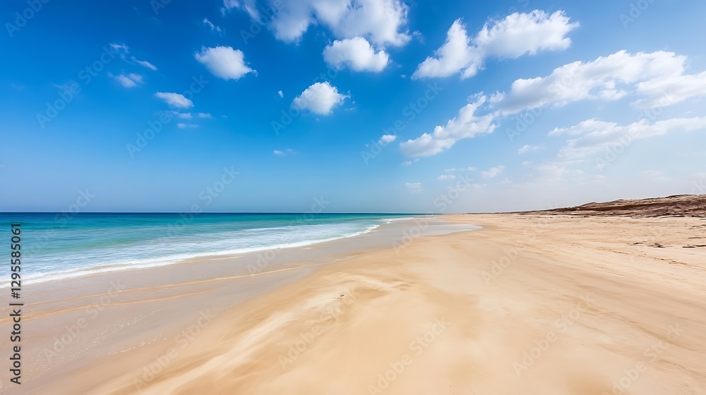 Breathtaking View of a Serene Beach with Soft Waves and Striking Cloud Patterns Against a Vibrant Sky : Generative AI Breathtaking View of a Serene Beach with Soft Waves and Striking Cloud Patterns Against a Vibrant Sky : Generative AI