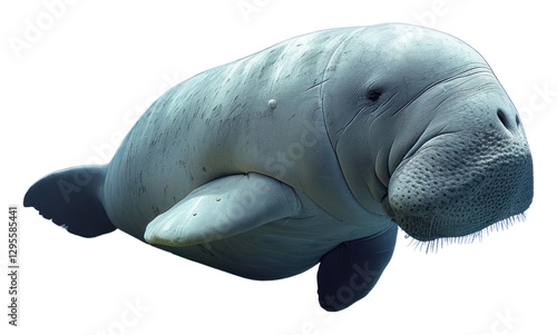 PNG Underwater photo of dugong animal outdoors nature.