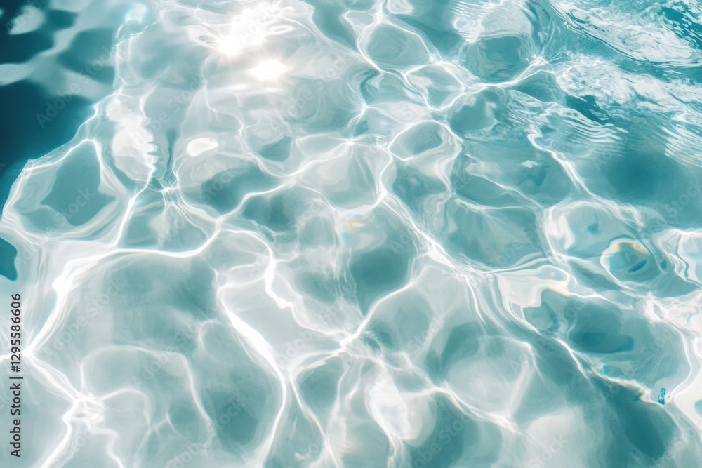 A beautiful view of rippling turquoise water illuminated by sunlight, evoking feelings of serenity and relaxation. A beautiful view of rippling turquoise water illuminated by sunlight, evoking feelings of serenity and relaxation.