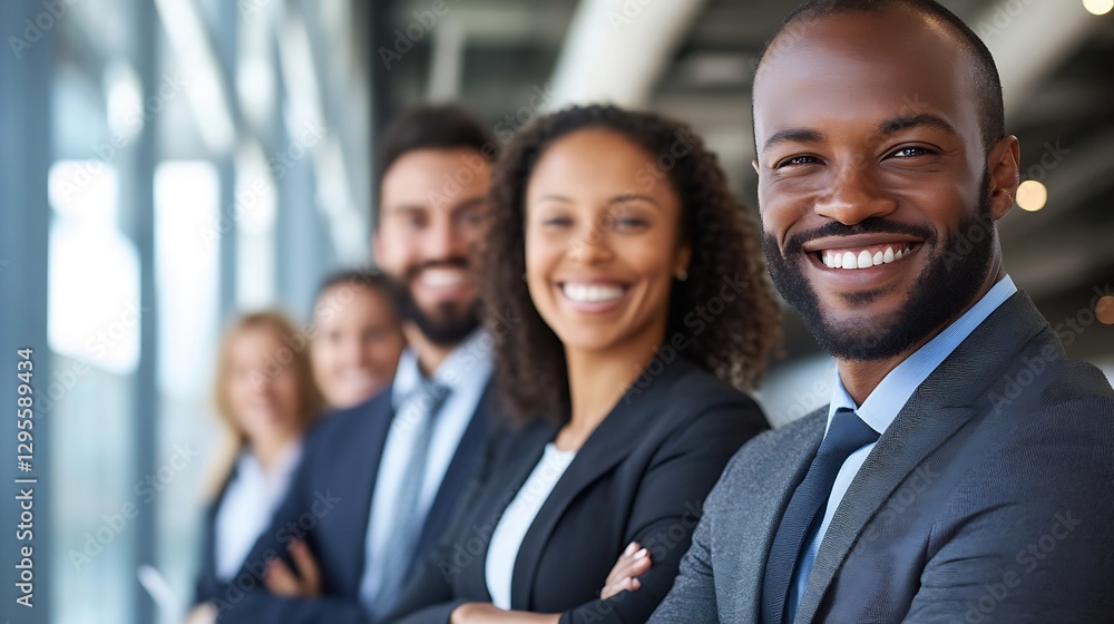 Diverse Group of Happy Business Professionals Smiling Confidently in Office Environment : Generative AI Diverse Group of Happy Business Professionals Smiling Confidently in Office Environment : Generative AI