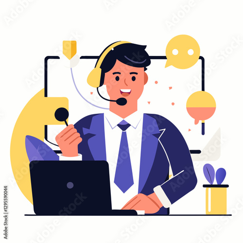 business man with laptop