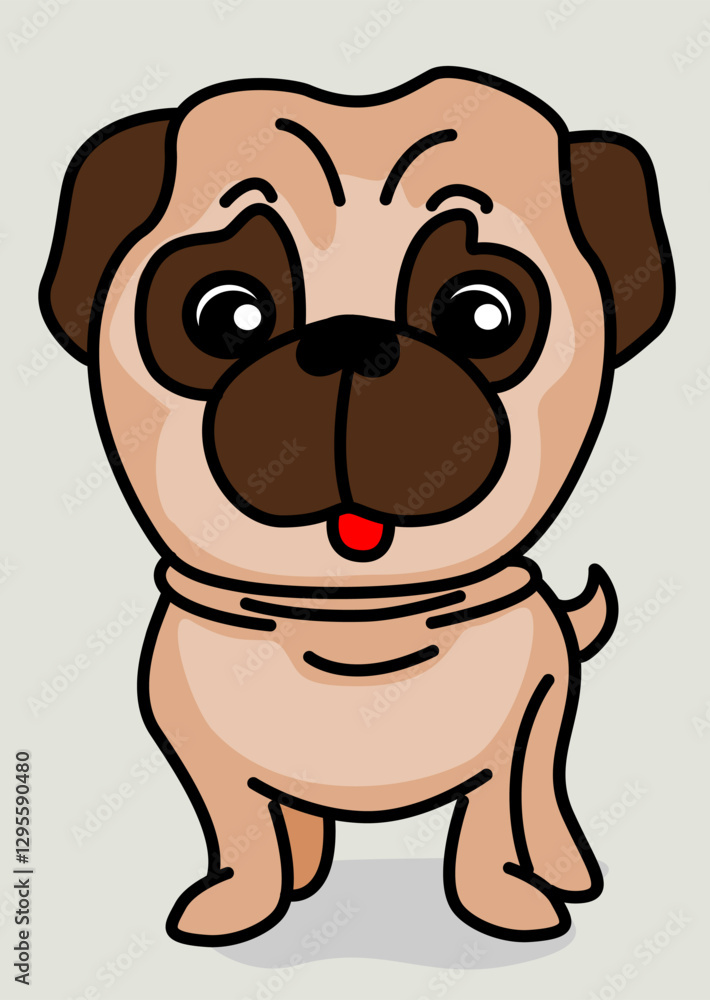 Obraz premium This is an illustration of a pug