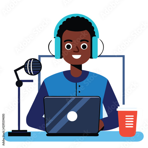 Podcast concept illustration