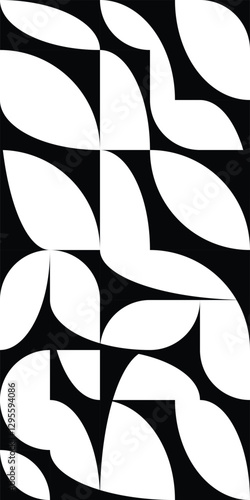 Graphic overlap black and w...